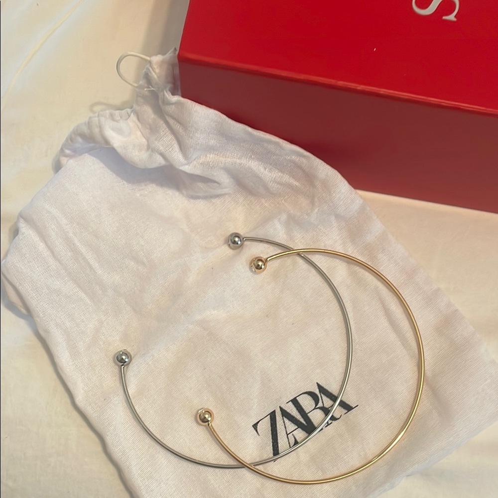 Zara Gold and Silver Dual-Tone Necklaces